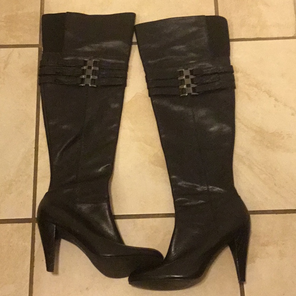 Calvin Klein over the knee heeled boots REDUCED